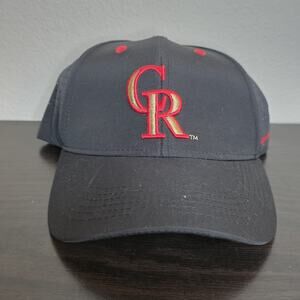 Colorado Rockies University Of Denver Black And Red SnapBack Hat NEW